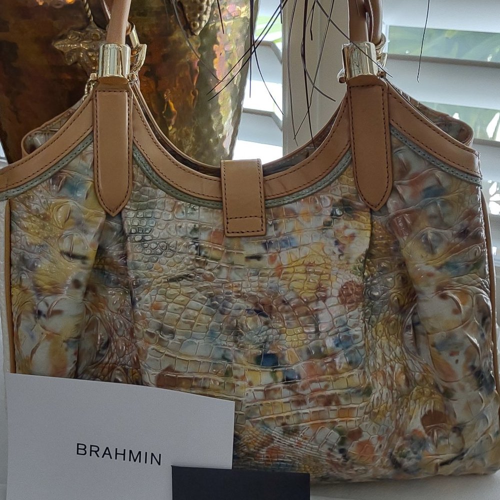Brahmin Allendale Collection /Celia Shoulder Bag Poppy Seed - Picture 4 of 5